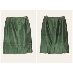 Kay Unger New York shiny 100% silk pencil skirt